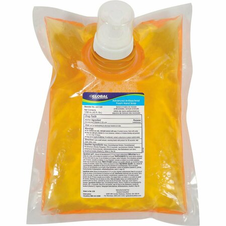 GLOBAL INDUSTRIAL Advanced Antibacterial Foam Hand Soap 1200ml Refill, 5PK 641159